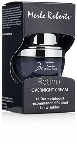 Merle Roberts Retinol Overnight Cream. Retinol cream helps for wrinkles, fine lines, sun damage and expression lines with hyaluronic acid, vitamin e and green tea. 1oz.