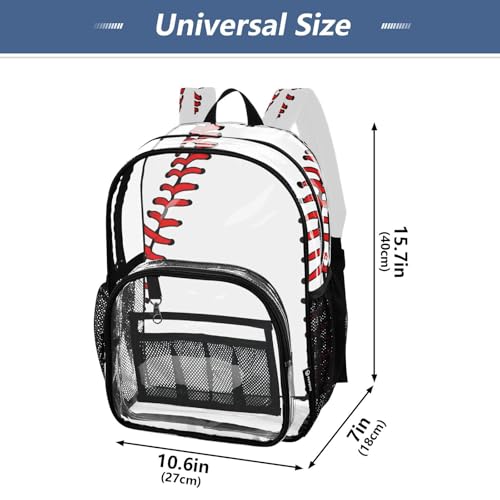 Clear Backpack Transparent School Backpack Heavy Duty PVC Bookbag Baseball for Stadium Events and Concert Work Sport Event Heavy Duty4