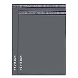 JeeJaan® 50 Pcs Mixed Grey Postage Bags 10 x 14 & 12 x 16-2 Sizes 25 from Each Poly Postal Self Seal Bags Envelope Postal Courier Shipping Mailers Ideal for Shipping Purpose Mixed Grey Mailing Bags