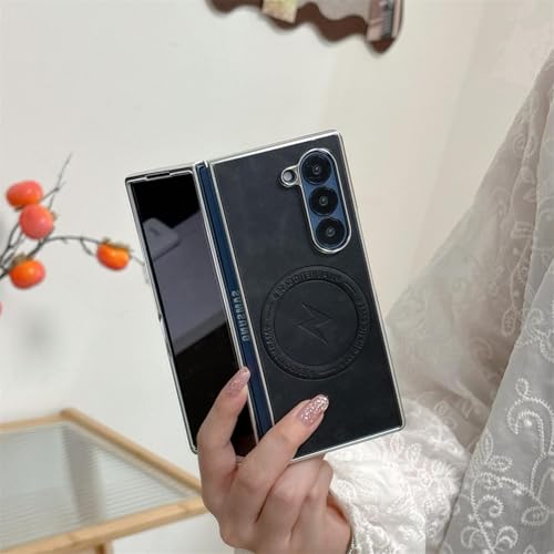 Étui de luxe Galaxy Z Fold 3 en cuir de mouton véritable de couleur noir - 3