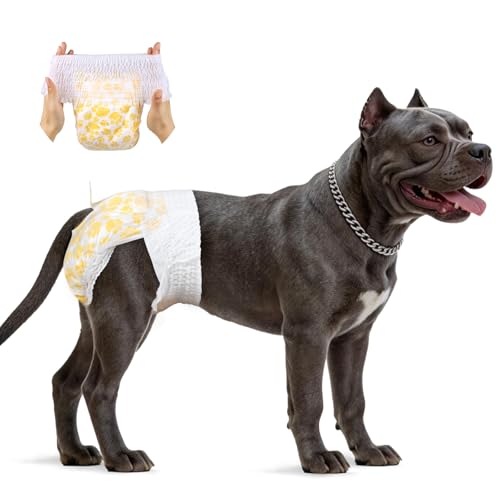 Dog Nappies Female, XL-30 Pull-Up Disposable Dog Diapers, 360 Stretchy Waistband Female Nappies, Puppy Nappies for in Heat, Period, Incontinence, Training
