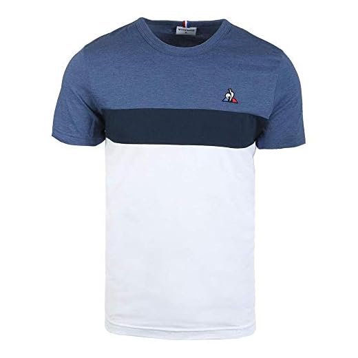 le coq Sportif Tri Saison SS N°2 Camiseta, Hombre, N.O.W/D.B/Bleu Clair St, M