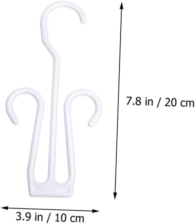 Outanaya 20Pcs White Plastic Shoe Hanging Hooks for Drying and Display