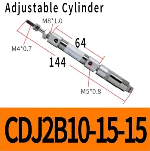 Vérin pneumatique CDJ2B10 acier inoxydable premium magnétique miniature