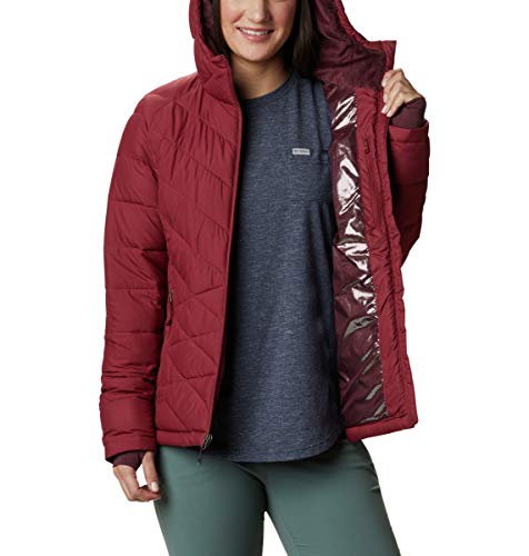 Image of Columbia Women's Omni-Heat Reflective Heavenly Hooded Hiking & Trekking Down Standard Length Jacket