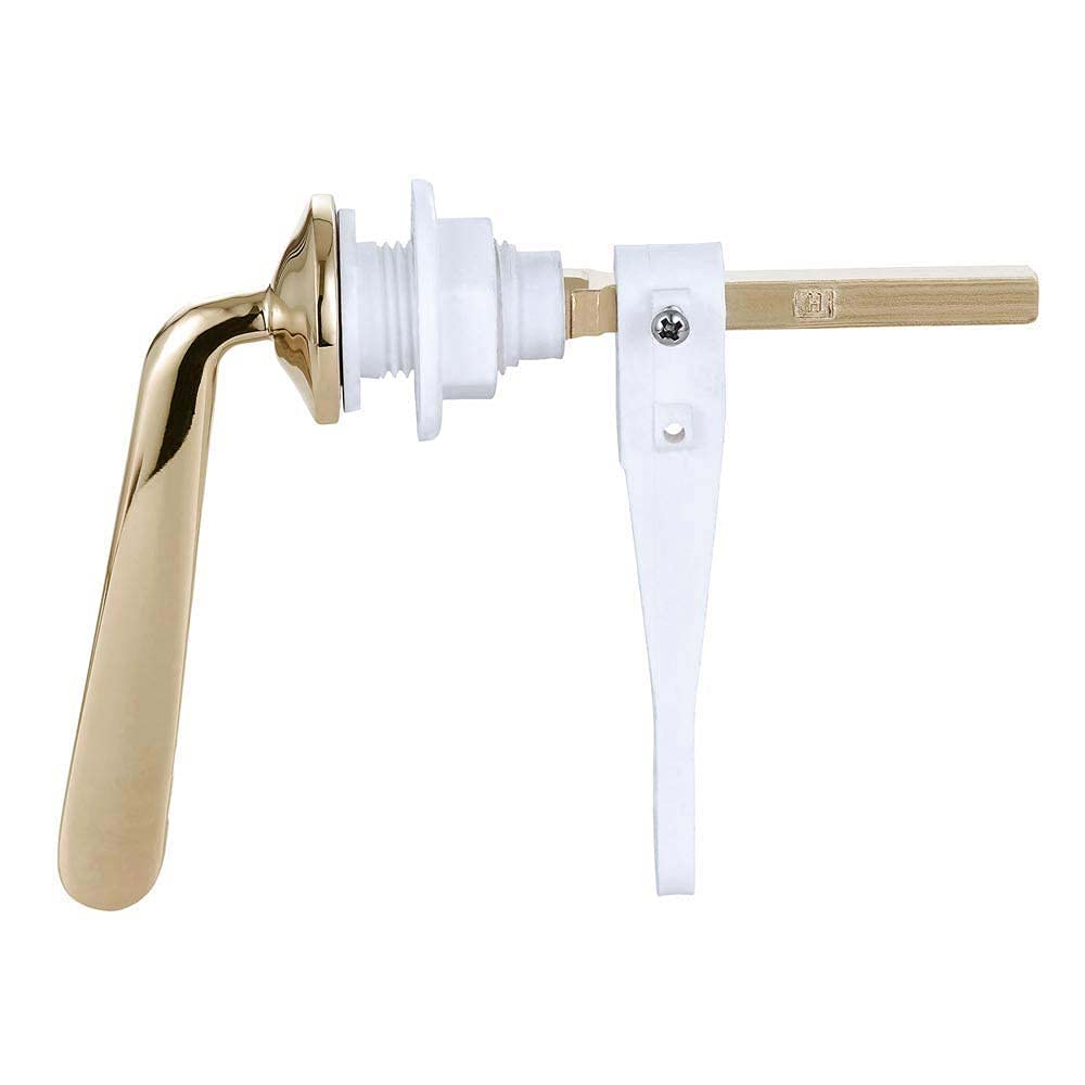 Gold Effect Metal Cistern Lever, Fits Ceramic Cisterns with 21mm Hole NOT Suitable for Ideal Standard
