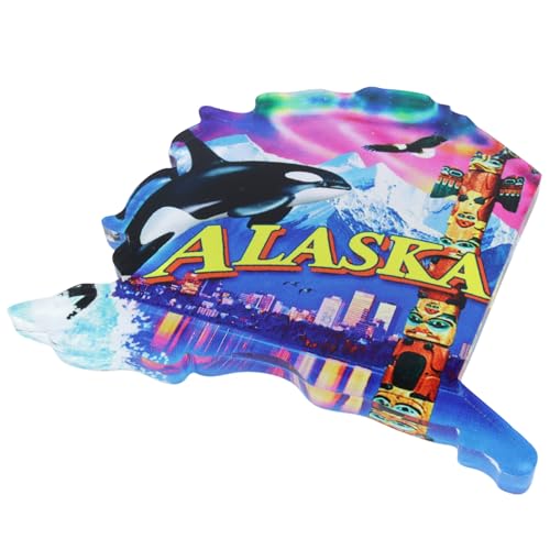 Imán decorativo acrílico Alaska Wilderness 3.25x3 pulgadas miniatura 5