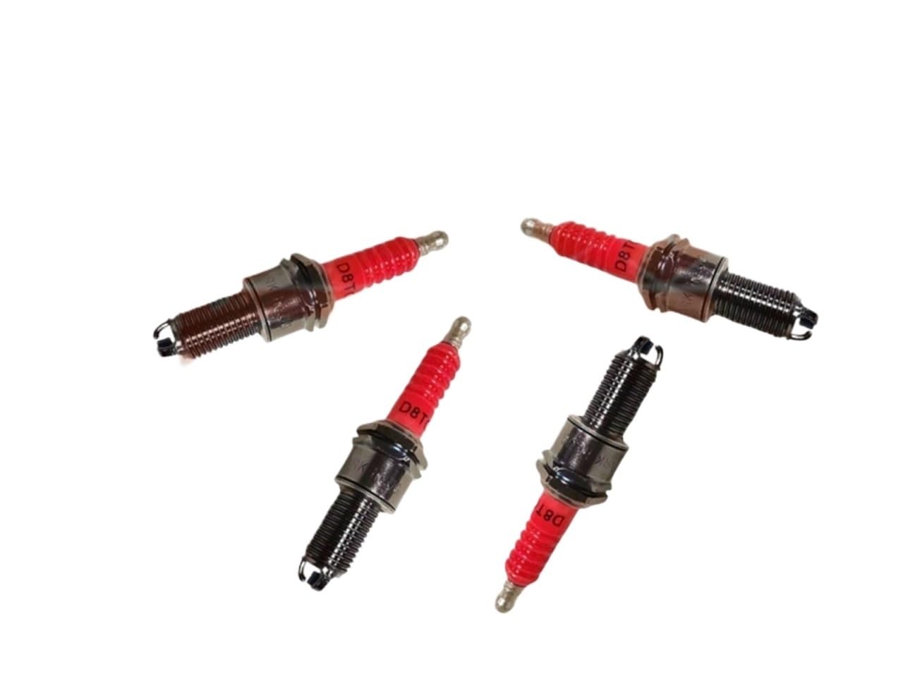 Candela For Moto Super D8TC 3 Elettrodi 1/2/3/4 Pezzi | Candela moto 125cc D8TJC for DR8EA D8EA DR8EIX DPR8EA-9 DPR8EIX-9 IX24 X24ESR-U HG22(2 PCS)