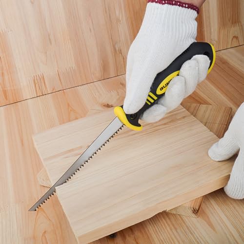 Gunpla 150 mm Säge für Gipskarton, Trockenbausäge, Hand-Stichsäge für Ausschnitte mit weichem, ergonomisch geformtem Griff