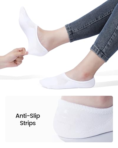 Image of IDEGG No Show Socks Women 10 Pairs Low Cut Anti-Slid Novelty Athletic Casual Invisible Liner Socks