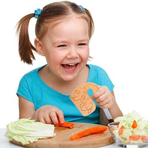 Cortador De Madeira Seguro MOUMOUTEN - Faca De Cozinha Infantil Com Padrão Girafa De 11 X 9,5 Cm, Fa
