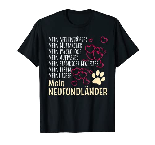 Ropa para perros dueños con texto en alemán "Neufundländer" Camiseta