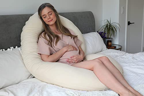 Image of Safe Multifunctional Microfiber U Shaped Pregnancy Pillow /Maternity Pillow. (Beige-C-2)