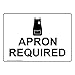 ComplianceSigns.com Apron Required Safety Sign, White 7x5 in. Plastic for Safe Food Handling PPE