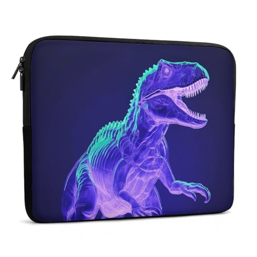 Funda portátil para laptop estilo dinosaurio verde miniatura 3