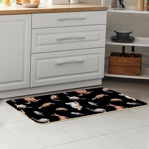 Alfombrillas de cocina lavables y decorativas con motivos de canguro y koala 7