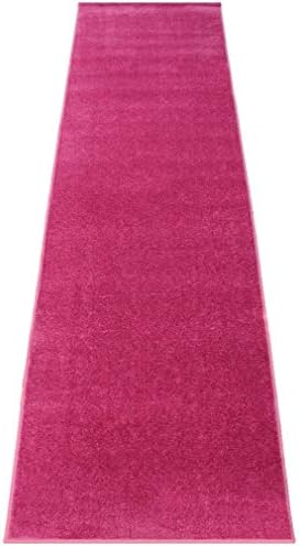 Pink Event Carpet Aisle Runner - Quality Plush Pile Rug with Backing, Binding in Various Sizes (3 X 10 ft, Pink)