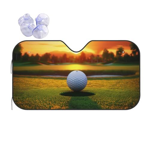 HSYOYO Car Windshield Sun Shade 55x29.9in Foldable Visor