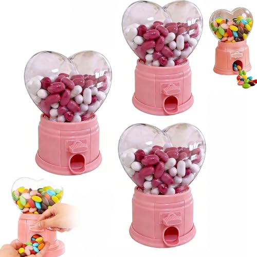 Machine à gommes en forme de cœur rose Min pour offrir lors d'un anniversaire