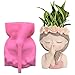 Concrete Flower Pot Mould, Silicone Planter Mold, Boo Girl Succulent Plants Planter Pot Mould Concrete Moulds for DIY Craft Soap Candle Holder Cake
