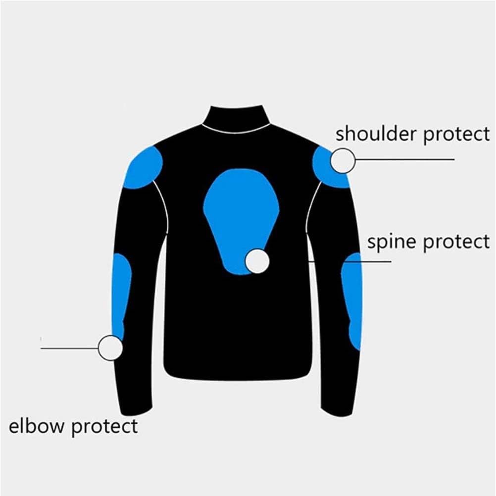 Chaqueta de Verano Hombre para Moto Impermeables, Motocicleta Chaquetas a Prueba de Viento Equipo de Protección de Cuerpo Completo Blindado para Adultos Ciclismo