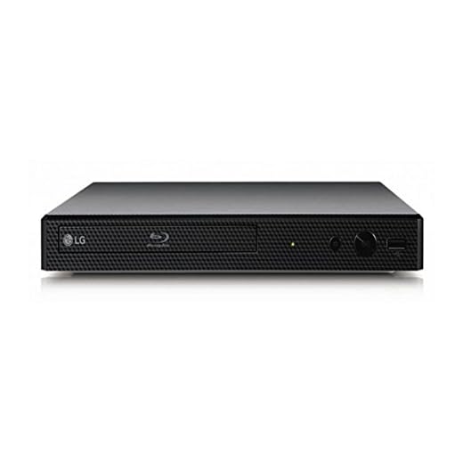 LG BP350 Blu-ray Disc & DVD Player Full HD 1080p Upscaling with Streaming Services, Built-in Wi-Fi, HDMI Output and Smart HI-FI-Compatible, Bundled with Alphasonik HDMI Cable Included