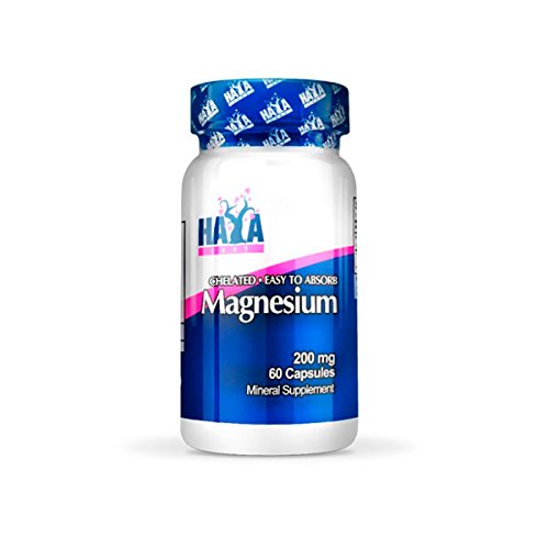 Haya Labs Magnesio Quelado 200 mg (Chelated Magnesium 200 mg) - 60 caps.
