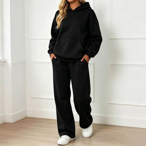 Sweatsuits Women 2 Piece Outfit Oversized Hoodies Sweatpants Lounge Sets - image 2