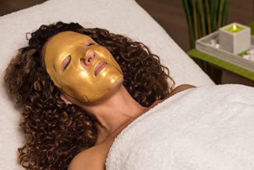 Golden Face 10er Set - Collagen Gesichtsmaske mit Q10 und Hyaluronsäure - Beste Qualität von Schlupflid weg® - Image 3