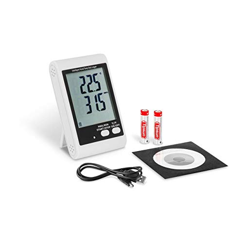 SBS-DL-123L Datenlogger für Temperatur und Feuchte Temperaturlogger mit Display Hygrometer Klimalogger mit Mini-USB-Anschluss