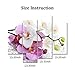 My Easy Art- Orchid Wall Art Decor Pink and White Flower with Drop of Water Canvas Pictures Artwork 4 Panel Plant Painting Prints for Home Living Dining Room Kitchen