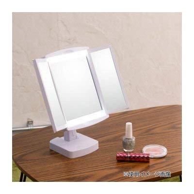 Amazon.co.jp: キレイミラー WH（ホワイト）LED/ライト付/三面鏡