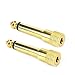 TISINO 3.5mm to 1/4 Mono Adapter, 3.5mm (1/8 Inch) Stereo Female to 6.35mm (1/4 Inch) TS Male Plug Metal Gold Plated Audio Adaptor Audio Connector - 2 Pack