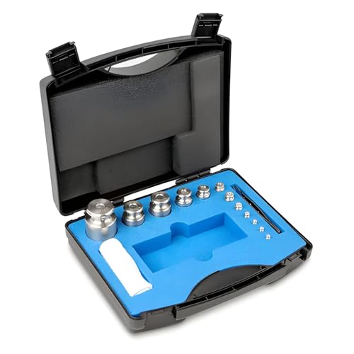Kern 344-054 1-500 g M1 Set of Weights in Plastic Box with Finely Turned Stainless Steel