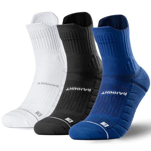 Rahhint Coolmax Wandersocken Sommer 3 Paar Quarter Anti-Blasen Atmungsaktiv Trekkingsocken Kurz Outdoor Laufsocken für Herren Damen