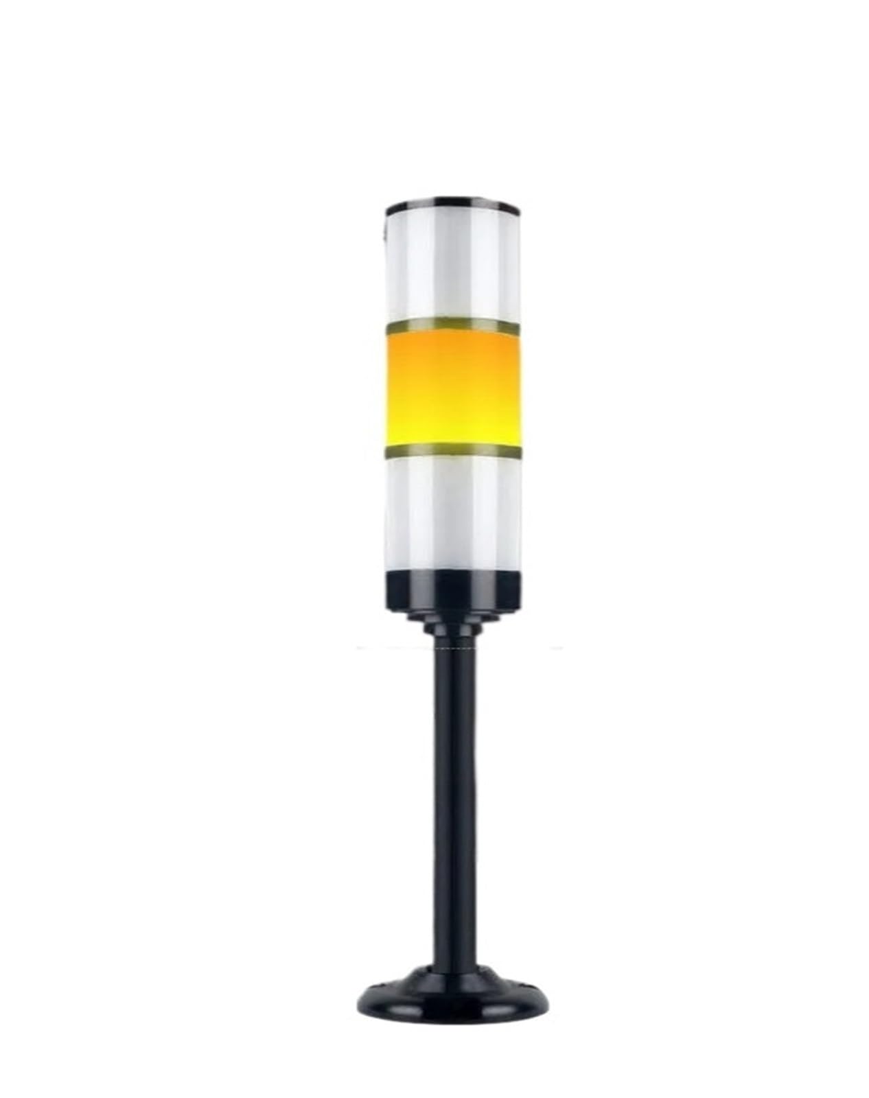 WXVFX Industrial Multilayer Stack Light Signal Tower Alarm Caution Light Bright 24V Black/Silver Shell Indicator Lamp(3 Layer Silver)