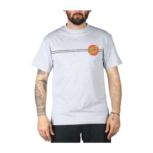 SANTA CRUZ Men's S/S T-Shirt Classic Dot Skate T-Shirt - Athletic Heather, Size: Large