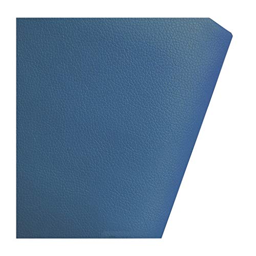 Canapé usé ? Tissu en cuir écologique bleu ciel 140cm pour rénover vos meubles facilement