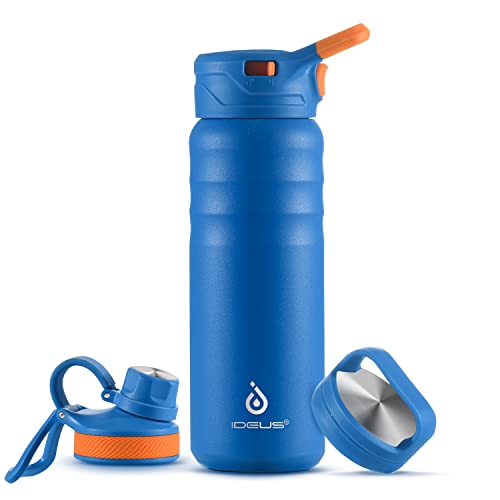 IDEUS Vacuum Insulated Water Bottle 710ml/24oz, Leak-Proof Stainless Steel Water Bottle, Double Wall Flask