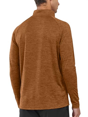 Image of NORTHYARD Men's Quarter Zip Pullover Athletic Running Shirt Long Sleeve | 1 /4 Zip Top, Quick Dry Lightweight, Moisture Wicking Breathable, Reflective Strips, Performance Workout Gym, Hiking Sports