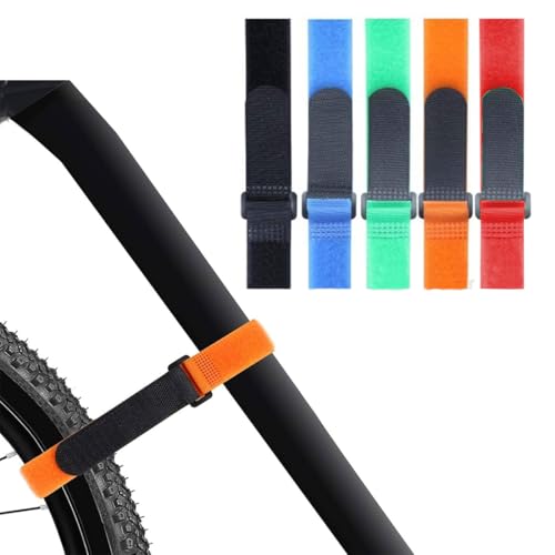 XPEX 5 piezas 60cm porta bicis para coches cinchas de amarre pequeñas Sujeción Ajustables para Bicicleta Presillas Soporte de Auto y Pared