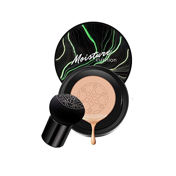 Mushroom Head Air Cushion CC Cream, Natural Moisturizing Highlighting Matte Oil Control Concealer Facial Blemish Concealer Foundation BB Cream for Women Girls (Natural)
