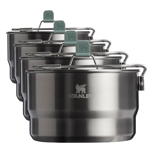 Image of Stanley Wildfare Go 14-Piece Stainless Steel Prep & Cook Set | 1.65 qt Saucepan with Fold & Lock Handle | Bowls, Utensils, Cutting Board | Camping Essentials for Your Camp Kitchen | BPA-Free