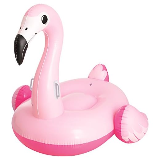 Bestway 41099 - Flamenco Hinchable Infantil Pretty Pink 145X121 Cm Con Asas Agarraderas Y Gran Asiento Para 1 Niño Válvulas De Seguridad Y Parche De Reparación