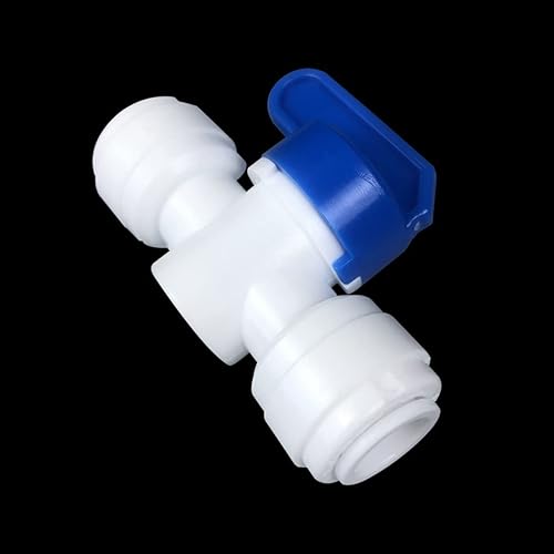 Miniatura 2 de Conector rápido de tubo, interruptor de válvulas de cierre en T de 38 pulgadas para sistema de ósmosis inversa purificador de agua, 10 unidades
