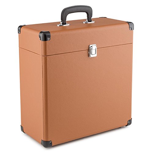 AUNA Vinylbox – Coffret à vinyles Style rétro en Cuir Boite de Rangement pour 30 disques avec Bordures renforcées et… - Les Beatles, Paul McCartney, John Lennon, RIngo Starr, George Harrison AUNA Vinylbox - Coffret à vinyles Style rétro en Cuir Boite de Rangement pour 30 disques avec Bordures renforcées et… – Image 3