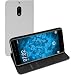 Produktbild PhoneNatic Kunst-Lederhülle kompatibel mit Nokia 6 - Book-Case weiß + 2 Schutzfolien