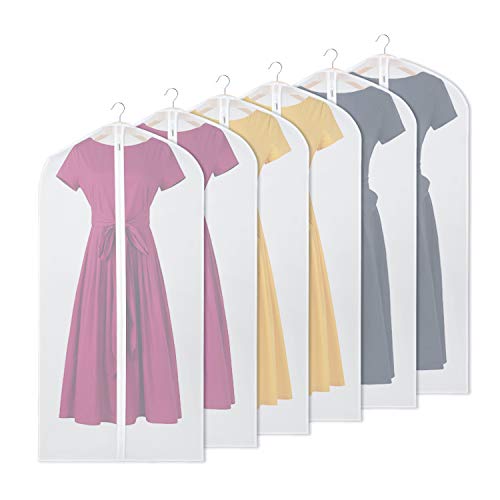 Univivi Hanging Garment Bag 48 inch Suit Bag for Storage(Set of 6) Washable