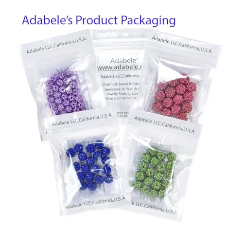 Perles Shamballa argile polymère Adabele bleu saphir pour cadeau fait main