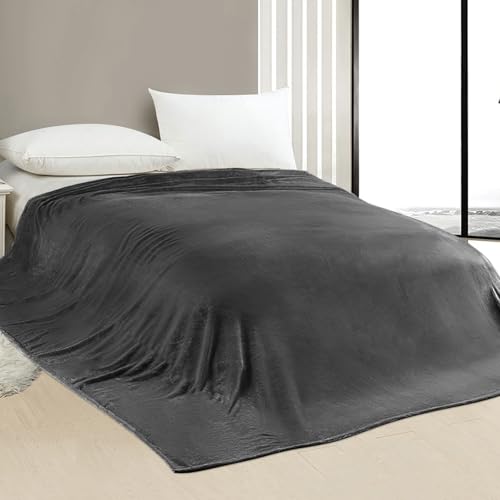 Edenleaf Oversized Blanket 120x120 Inches, Giant Huge Companion for Bed, Sofa,Travel and Camping, Extra Large Big Soft Blanket Fits The Whole Family and Outdoors, Dark Grey 10'x10'